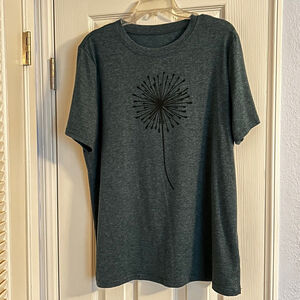🔵Dandelion Graphic T-Shirt XL Dark Green